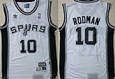 Spurs 10 Dennis Rodman White Mesh Hardwood Classics Jersey,baseball caps,new era cap wholesale,wholesale hats